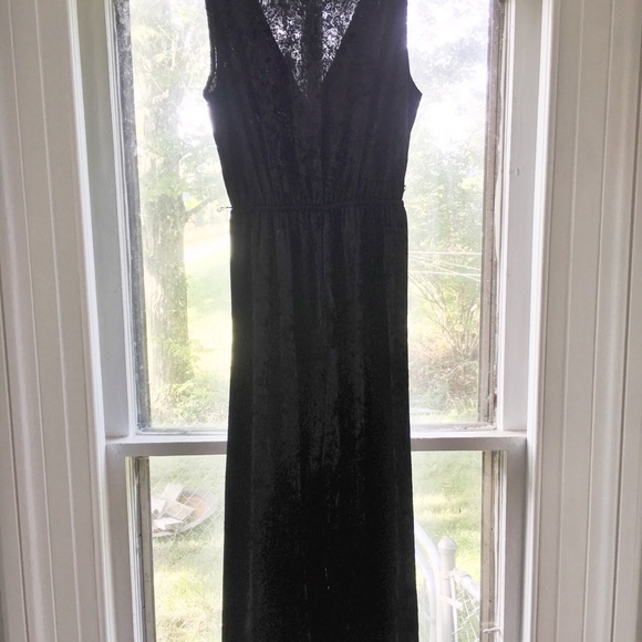 Black velvet One Love jumpsuit midi size M - Picture 5 of 6